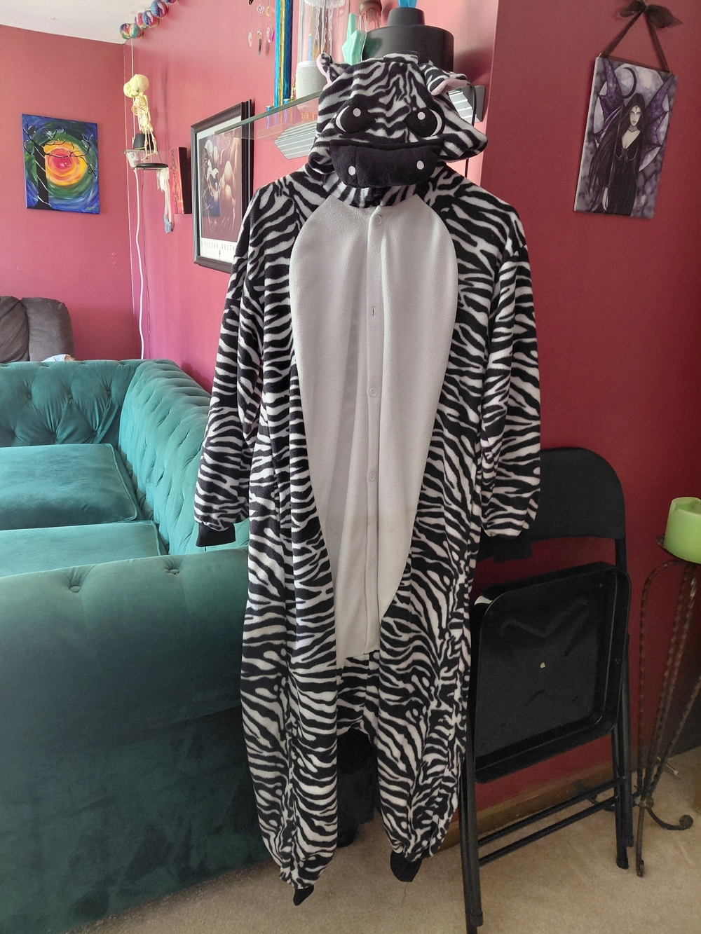 Zebra Costume Women's One-Piece Pajama Onesie Kigarumi
